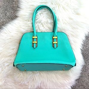 QVC C wonder seafoam green turquoise handbag large